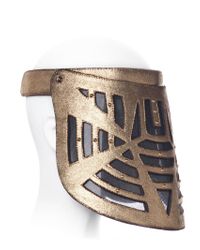 House of Malakai | Metallic Labyrinth Leather Visor Mask | Lyst