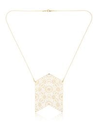 Lotocoho | Metallic Alhambra Arrow Shaped Necklace | Lyst