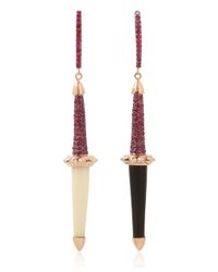 Daniela Villegas | Black Protect Me Hoop Earrings | Lyst