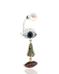 Delfina Delettrez | White Polifemo Mono Earring | Lyst