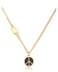 Marc By Marc Jacobs | Metallic Enameled Brass Peace Pendant Necklace | Lyst
