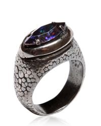 Emanuele Bicocchi | Metallic Amethyst Swarovski Ring | Lyst