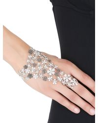 Colette | Black Flower Hand Bracelet | Lyst