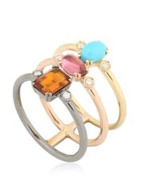 Roberto Marroni | Metallic Happy Queen Color Three Band Ring | Lyst