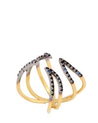 Katie Rowland | Metallic Twisted Cross Ring | Lyst