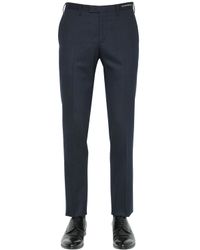 PT01 | Black 18cm Zerouno Stretch Wool Flannel Pants for Men | Lyst
