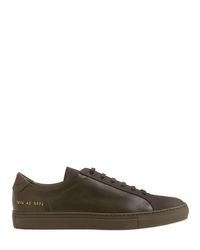 Common Projects | Green Achilles Leather Low-Top Sneakers for Men | Lyst