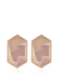 Nocturne | Pink Lygia Rose Gold Plated Earrings | Lyst