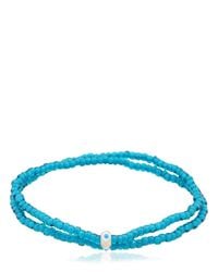 Luis Morais | Blue Double Wrap Beaded Bracelet | Lyst