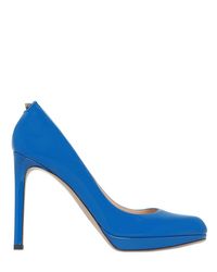 Valentino | Blue 120mm Plain Patent Leather Pumps | Lyst