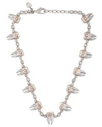 Schield | White Teeth Braces Necklace | Lyst