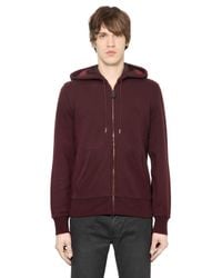 Burberry Brit | Purple Zip-Up Cotton-Blend Hoodie for Men | Lyst