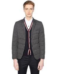 Moncler Gamme Bleu | Gray Wool Down Jacket for Men | Lyst