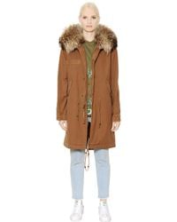 Mr & Mrs Italy | Brown Cotton Canvas Parka With Murmansky Fur | Lyst