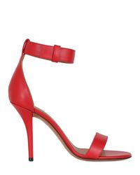 Givenchy | Red 100mm Retra Leather Sandals | Lyst
