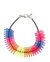 DSquared² | Blue Origami Perspex Flowers Necklace | Lyst