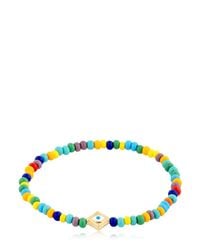 Luis Morais | Metallic Evil Eye Lozenge Beaded Bracelet | Lyst