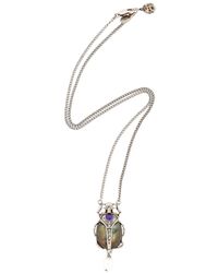 Alexander McQueen | Metallic Skull Pendant Necklace | Lyst