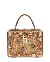 Dolce & Gabbana | Metallic Brocade & Ayers Snakeskin Dolce Bag | Lyst