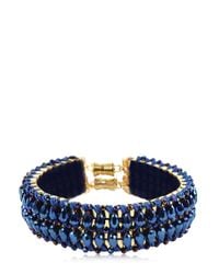 Only Child | Metallic Blue Flash Crystal Collar | Lyst