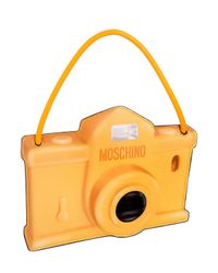 Moschino | Yellow Camera Printed Leather Pouch | Lyst