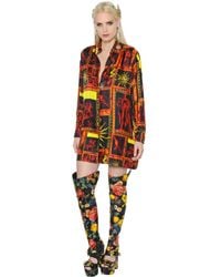 Fausto Puglisi | Multicolor Oversized Printed Silk Twill Shirtdress | Lyst