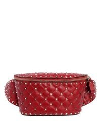 Valentino Red Marsupio Piccolo "spike" In Pelle Con Borchie
