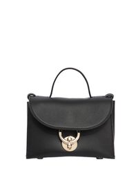 Ferragamo Black Mini Stella Leather Bag