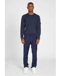 Stone Island - Blue 569b9 Light Raw Cotton Knit Sweater for Men - Lyst