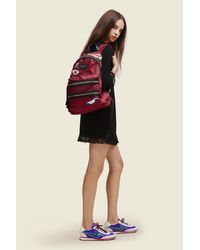 Marc Jacobs Red Vintage Collage Nylon Biker Backpack