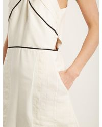 Zeus + Dione White Helen Pleated Silk Dress
