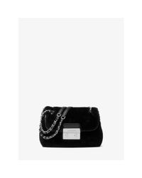 Lyst - Michael Kors Sloan Small Quilted-leather Shoulder Bag in Black