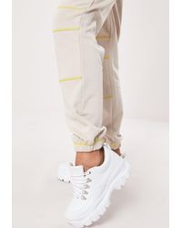 Missguided Multicolor Stone Contrast Stitch Loopback Joggers