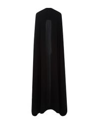 Monique Lhuillier | Black Floor Length Cape | Lyst