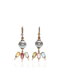 Daniela Villegas | Metallic 18k Gold And South Sea Pearl Khepri Fairy Earrings | Lyst