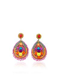 Ranjana Khan | Multicolor Embellished Drop Earrings | Lyst