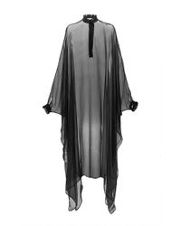 Veronique Branquinho Black Sheer Caftan Dress