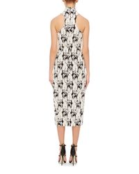 Cushnie et Ochs Multicolor Lotus Cable Embroidered Dress