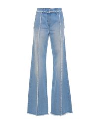 Blumarine | Blue Fringe Jeans | Lyst