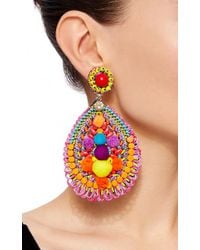 Ranjana Khan | Multicolor Embellished Drop Earrings | Lyst
