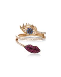 Delfina Delettrez | Metallic Marry Me Eye And Lips Ring | Lyst