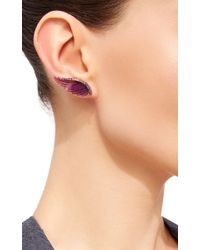 Noor Fares | Purple Amethyst Wing Earrings | Lyst