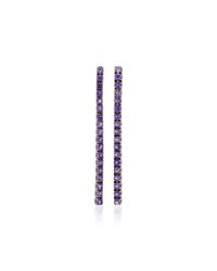 Claudia Oddi | Purple Amethyst Bar Earrings | Lyst