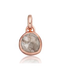 Monica Vinader | Metallic Mini Siren Bezel Pendant | Lyst