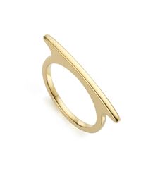 Monica Vinader | Metallic Skinny Long Bar Ring | Lyst