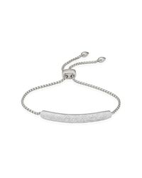 Monica Vinader | Metallic Esencia Diamond Bar Bracelet | Lyst