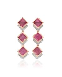 Monica Vinader | Pink Baja Precious Cocktail Earrings | Lyst