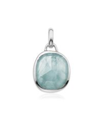 Monica Vinader | Blue Siren Medium Bezel Pendant | Lyst