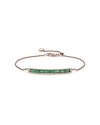 Monica Vinader | Green Baja Precious Skinny Bracelet | Lyst