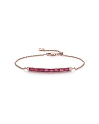Monica Vinader | Purple Baja Precious Skinny Bracelet | Lyst